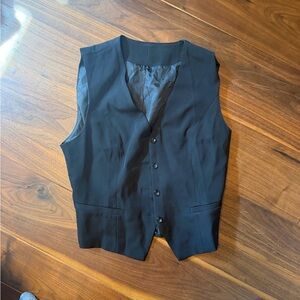 Classic Black Button-Up Vest